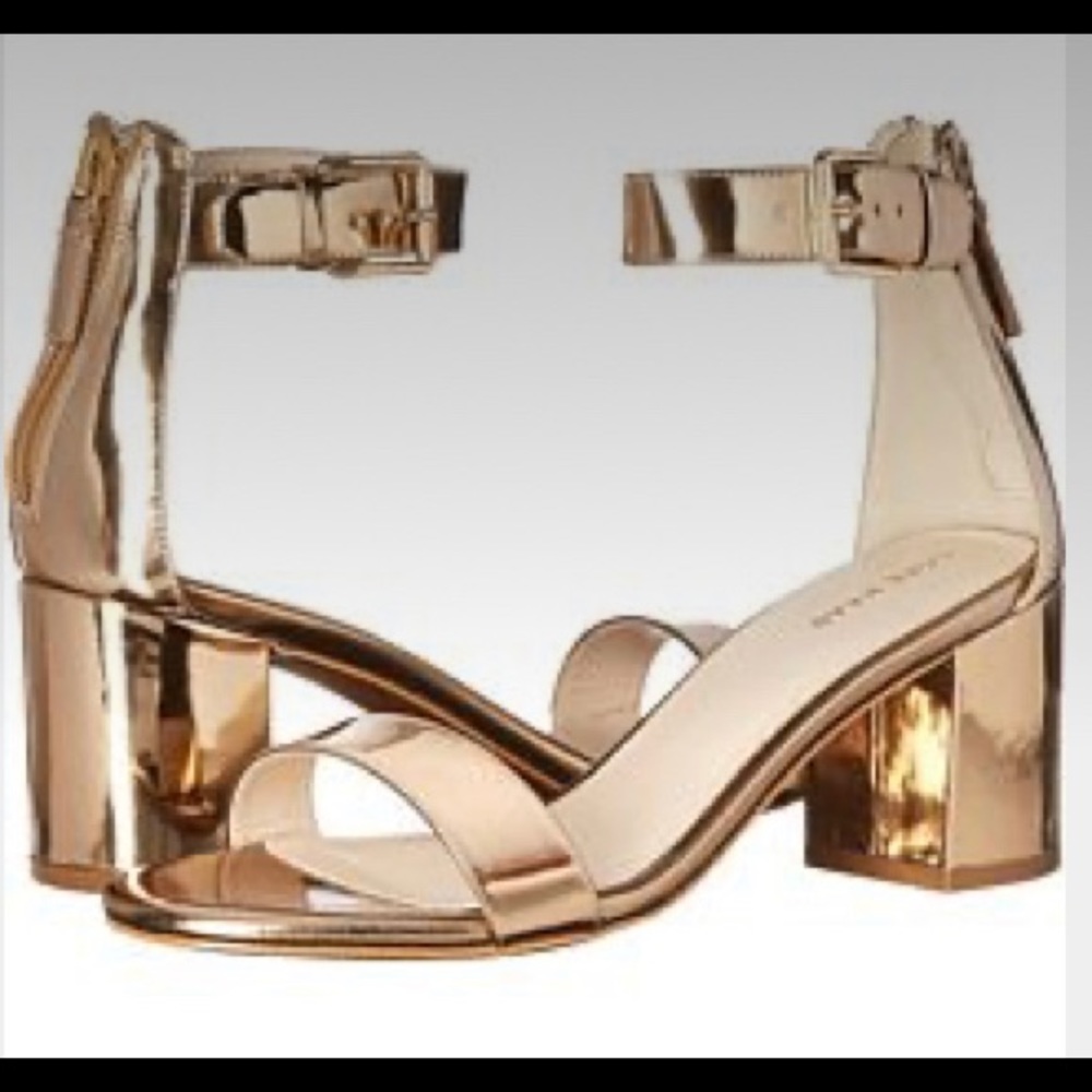 Cole Haan Gold Block Heels